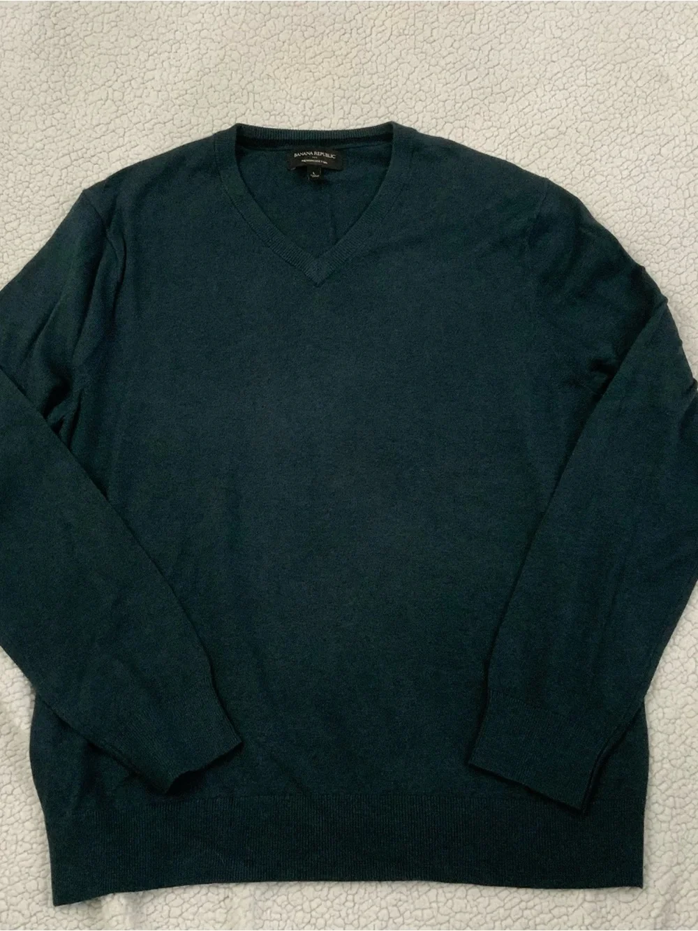 Banana Republic Mens L Premium Luxe Yarn Silk Cashmere Sweaters Lot Of 2 Blue